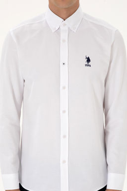 Erkek Beyaz Uzun Kollu Basic G_mlek Sepette S_rpriz _ndirim - U.s. polo assn фото 6