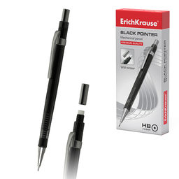 Цена за 12 шт. Карандаш механический ErichKrause Black Pointer 0.5 мм, НВ (в коробке по 12 шт.)