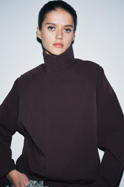 OVERSIZE ZIP-UP BOMBER JACKET - Zara фото 7