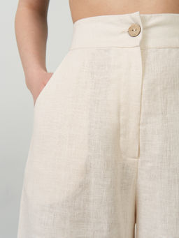 Шорты льняные 630 бежевые