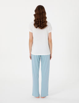 Beyaz K_sakollu Pijama Tak_m_ - Pierre cardin фото 5