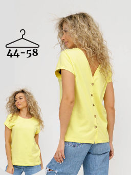 Футболка женская, цвет желтый