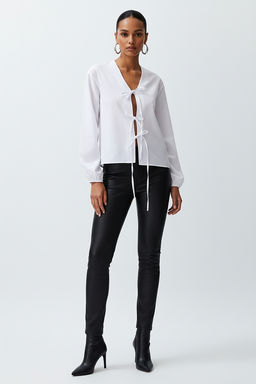 Beyaz Onden Baglamal? Dokuma Gomlek TEDSS24GO00001