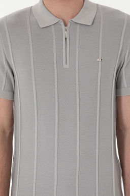 Erkek Slim Fit Polo Yaka A__k Gri Ti__rt - U.s. polo assn фото 6