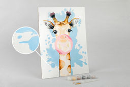 ФРЕЯ PKZ/PM-015 Набор для раскрашивания по номерам (на картоне) 40 х 30 см Милый жираф