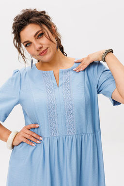 Платье ANELLI 1604 голубое кружево