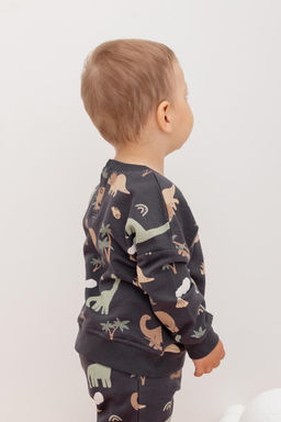 КР 302157/графит,динозавры к400 джемпер д/мал яс