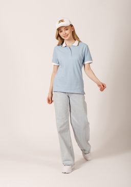 Футболка поло женская 2536 голубой