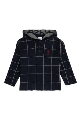U. S. Polo Assn Темно-синий свитер с капюшоном для мальчика