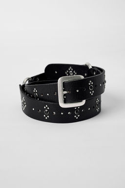 LEATHER BELT WITH EYELETS AND STUDS KATE MOSS X ZARA  фото 4