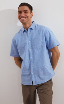 Рубашка к/р лен F111-0450 jeans - Fine joyce фото 3