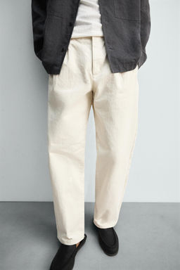 PLEATED HERRINGBONE TROUSERS - Zara фото 6