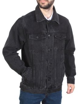 5922 BLACK Куртка джинсовая мужская VH JEANS (80% хлопок, 15% полиамид, 5% спандекс)