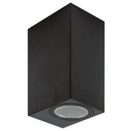 UUL-P42A 2х6W/GU10 IP65 BLACK Светильник уличный, под две лампы GU10. Архитектурный накладной. Корпус черный. TM Uniel