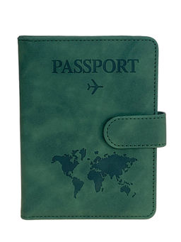 Обложка для паспорта из искусственной кожи, цвет зеленый