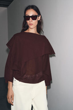 PLAIN KNIT LAYERED TOP - Zara фото 11