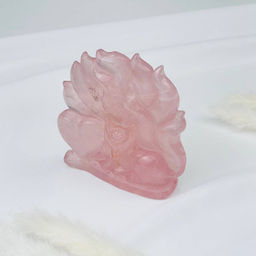 Лиса "Кицунэ" из Розового кварца