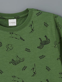 Bisiklet Yaka Erkek ?ocuk ?ortlu Pijama Tak?m? 2li