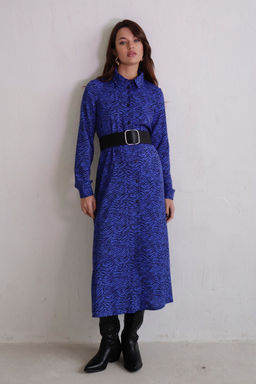 10944 Платье-рубашка удлинённое сапфир - Martichelli фото 8