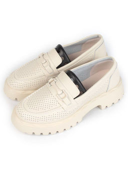 03-PDD179-2 BEIGE Лоферы женские (натуральная кожа) - Фабричный китай фото 4