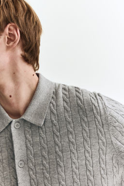 Regular Fit Cable-knit shirt - H&m фото 3