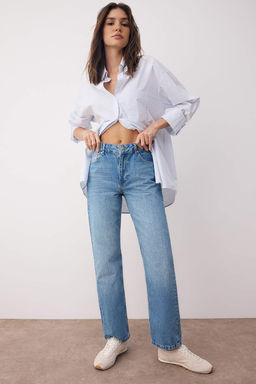 Mavi Normal Bel Duz Paca Straight Jeans TWOAW26JE00061