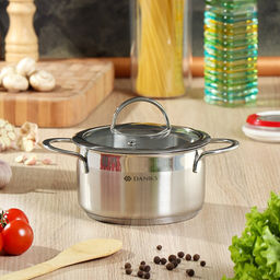 Кастрюля нержавеющая сталь, 1.8 л, с крышкой, Daniks, Бонн, GS-01319-16CA (364384)  фото 2