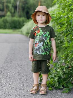 Футболка для мальчика цвета хаки - Kogankids фото 28