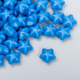 Сургуч в гранулах в пакете «Звёздочки», синий матовый, 55 г, 12×8 см