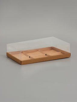 Цена за 2 шт. Коробка для муссовых пирожных 6 штук, 26×17×6 см, крафт