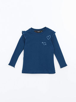 Bisiklet Yaka Nak??l? K?z ?ocuk Ti??rt