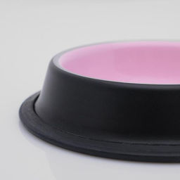 Миска с нескользящим основанием двухцветная для котят, 225 мл, розовая - Пижон фото 3