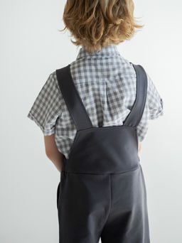 Комбинезон на лямках, тем.серый - Lesi kids фото 6