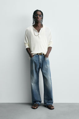 LOOSE FIT SPLATTER JEANS
