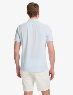 A__k Mavi Slim Fit %100 Pamuk Apa_ Yaka Ti__rt