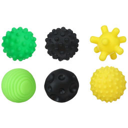 Развивающие тактильные мячики Крошка Я, по методике Гленна Домана, с пищалкой, в наборе 6 шт.