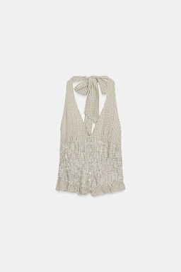 TOP HALTER BOTONES / crudo/kaki - Zara фото 6