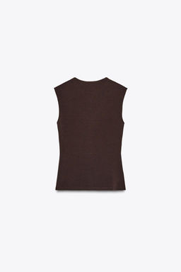 SLEEVELESS KNIT TOP - Zara фото 39