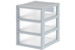 Органайзер 3-х секционный 25*19,5*26 см, серый/прозрачный (модель 596) - Elan gallery фото 5