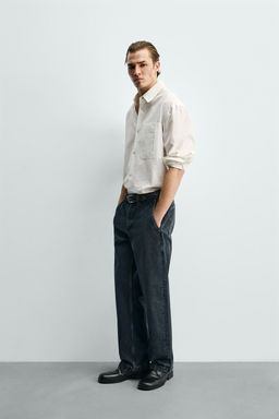 DENIM CHINO TROUSERS - Zara фото 4