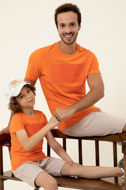 Erkek Turuncu Bisiklet Yaka Ti__rt