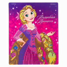 Алмазная мозаика с частичным заполнением для детей «Принцессы», 20×25 см