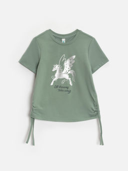 ACOOLA / Футболка детская для девочек Vegas бледно-зеленый  фото 3