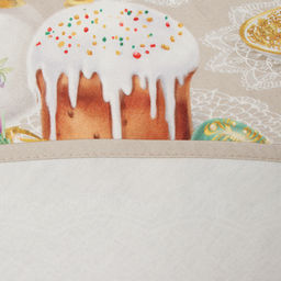 Скатерть Этель Пасхальные куличи d=215 см, 100% хл, саржа 190 гр/м2  фото 13