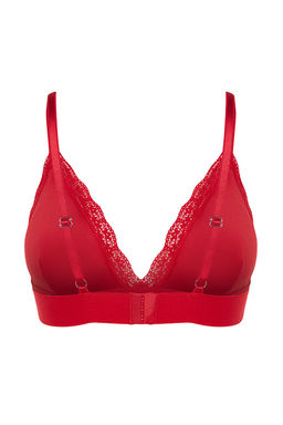 TRENDYOLMILLA Siyah Micro Dantelli Ip Ask?l? Dolgusuz Balensiz Kapl? Bralette Orme Sutyen THMAW24SU00011 фото 8