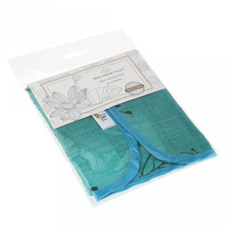 Эко-мешочек 25х30см Ботаника зеленый, на завязках, хлопок 100%, упаковка классическая ПП с подвесом 14,5х20см, Домашняя мода (Россия)  фото 6