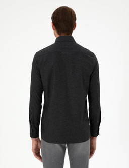 Siyah Regular Fit Uzun Kollu G_mlek