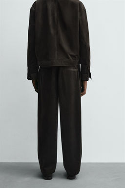 TEXTURED VELVET TROUSERS - Zara фото 3