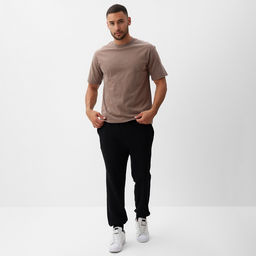 Футболка мужская MINAKU, коричневый, р-р 52-54