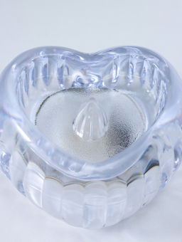 Цена за 2 шт. Светодиодная свеча LED - ночник RISALUX «Сердце в льдинке», 3×LR1130, прозрачный, 5.5×5.5×3.3 см